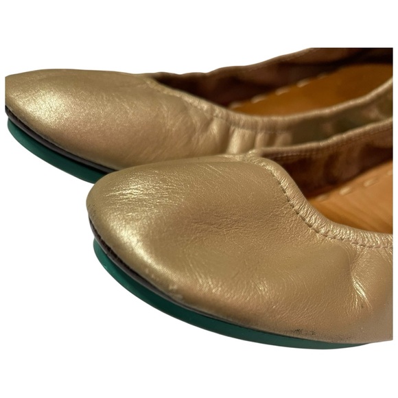 TIEKS Gold Ballet Flat Comfort On The Go Shoes Size 8 - Picture 10 of 11
